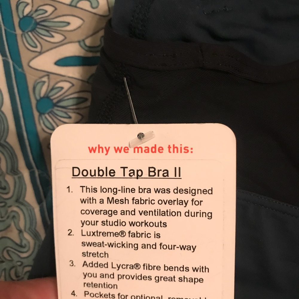 BNWT Lululemon double tap bra